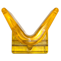 4" - Vee Roller - Polyurethane Yellow Suits winch posts on boat trailers V image