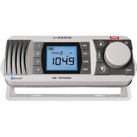 GME GR300 AM FM Marine Radio Reciever with Bluetooth Stereo Streaming White GR300W image