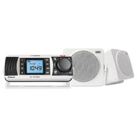 GME GR300 AM FM VHF Marine Radio receiver+ 2 Speakers White GR300WEP GR300BTWEP2 image