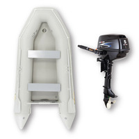 3.3m ISLAND INFLATABLE BOAT + 5HP PARSUN OUTBOARD MOTOR " UNBEATABLE PACKAGE DEAL " 11ft Island Air-Deck Boat & 5hp 4-Stroke Outboard complete image