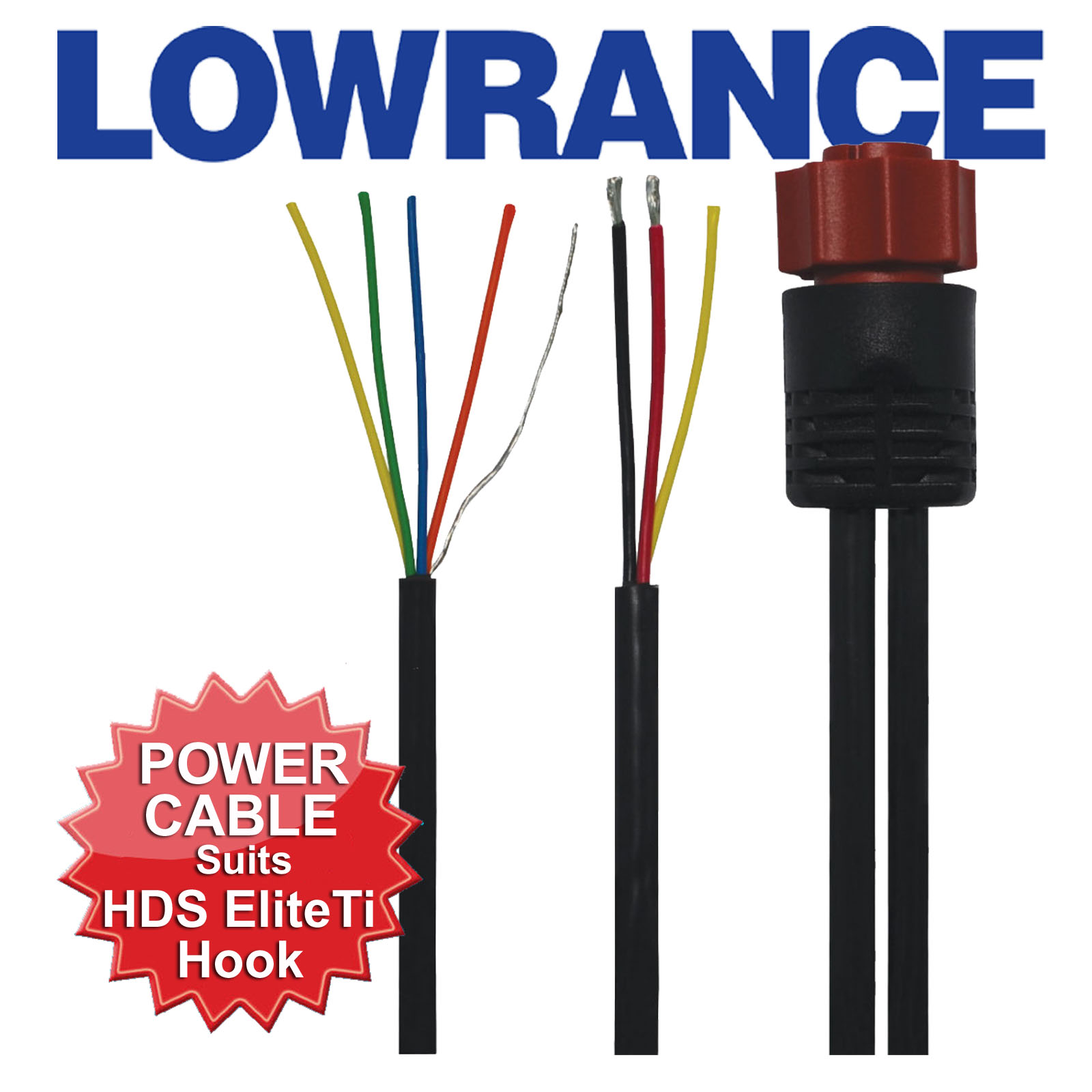 Lowrance Power Cable for HDS Models Few Elite Hook models Part#: 000-0127-49