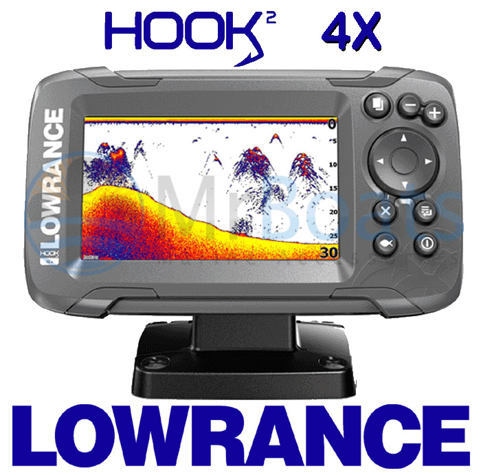 Lowrance Hook2 4X Fishfinder Incl Bullet Skimmer Transducer Colour Fish  Finder Part#: 000-14013-001