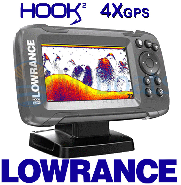 Lowrance Hook2 4X Fishfinder GPS Trackplotter Bullet Transducer Hook 2 4x  Part#: 000-14015-001