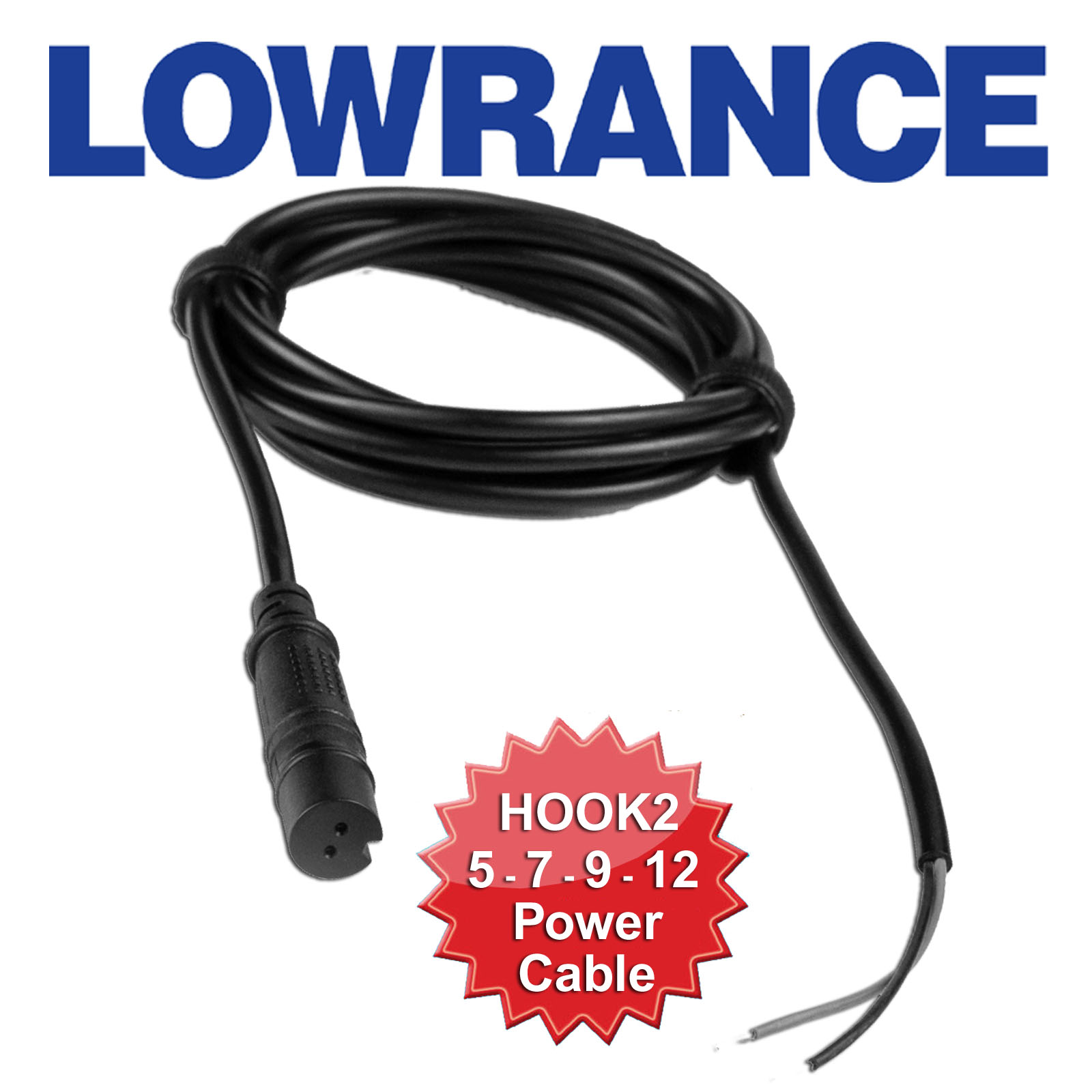 000-14172-001 HOOK2 Power Cable Power Cord Compatible with Lowrance HOOK2 &  Hook Reveal Range Series 5 7 9 12