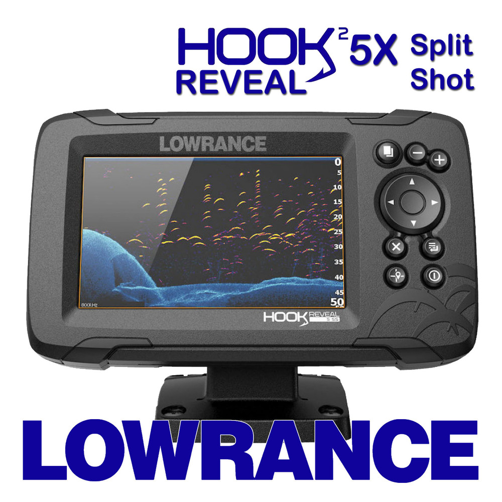 Lowrance Hook Reveal 5X Fishfinder Splitshot with Chirp / DownScan & GPS  Plotter Colour Fish Finder