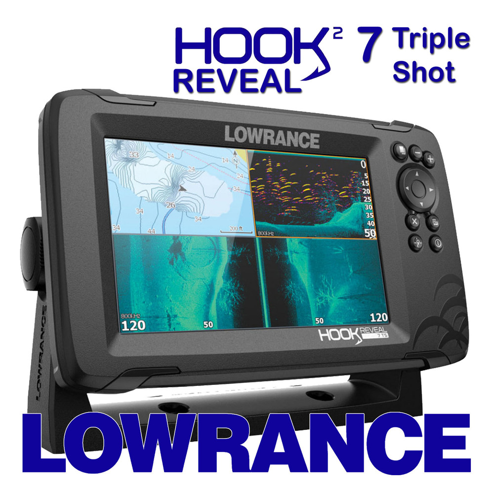 Lowrance Hook Reveal 7 Tripleshot Chartplotter with Chirp / SideScan /  DownScan & Australian Maps /