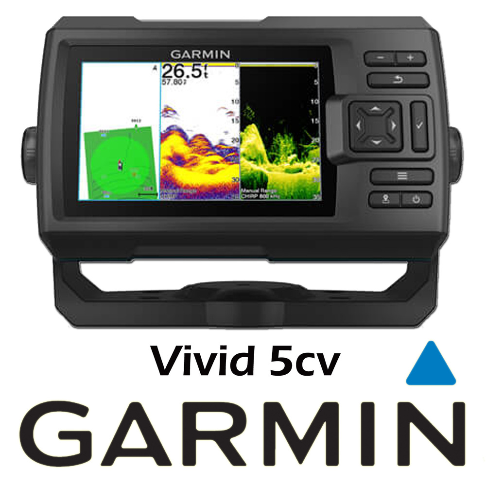 Garmin Striker Vivid 5CV Fish Finder GT20-TM Transducer & Built in GPS Fish  Finder Part #: 010-02551