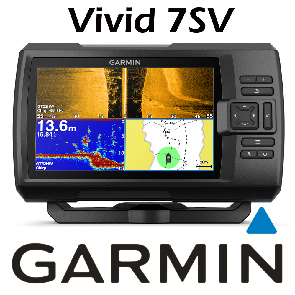 Garmin Striker Vivid 7SV Fishfinder GT52HWTM Transducer Built in