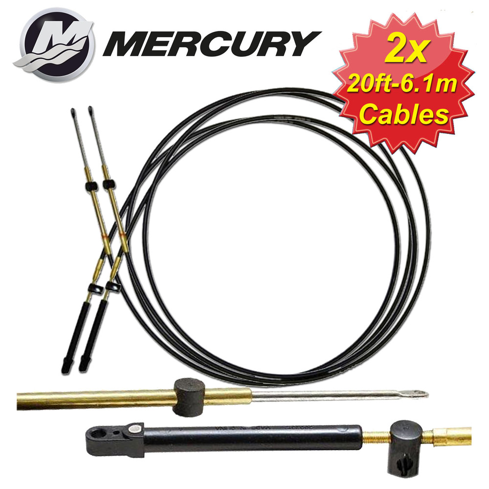 2 X 20FT 6.1m MERCURY MERCRUISER BOAT Throttle Control Cable outboard
