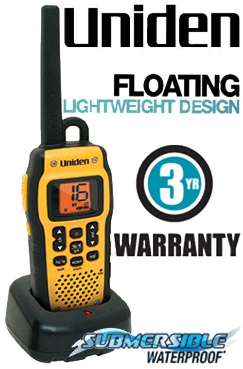 Uniden MHS050 VHF Marine Radio Handheld Waterproof