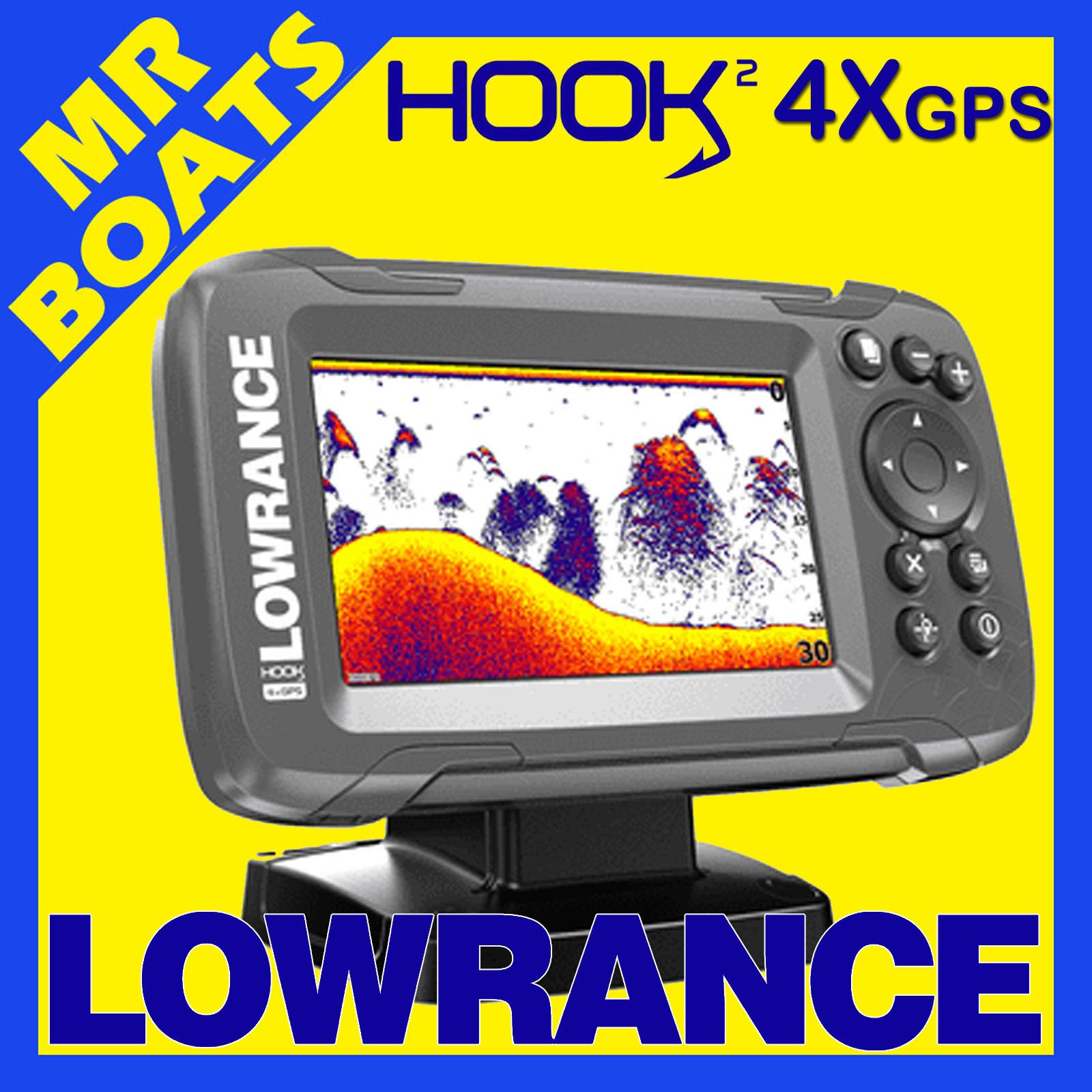 Lowrance Hook2 4X Fishfinder GPS Trackplotter with Cover Bullet