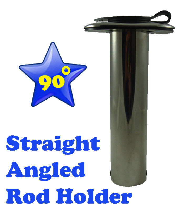 1 X Stainless Steel 90° Angled Rod holders & Caps - Island Marine