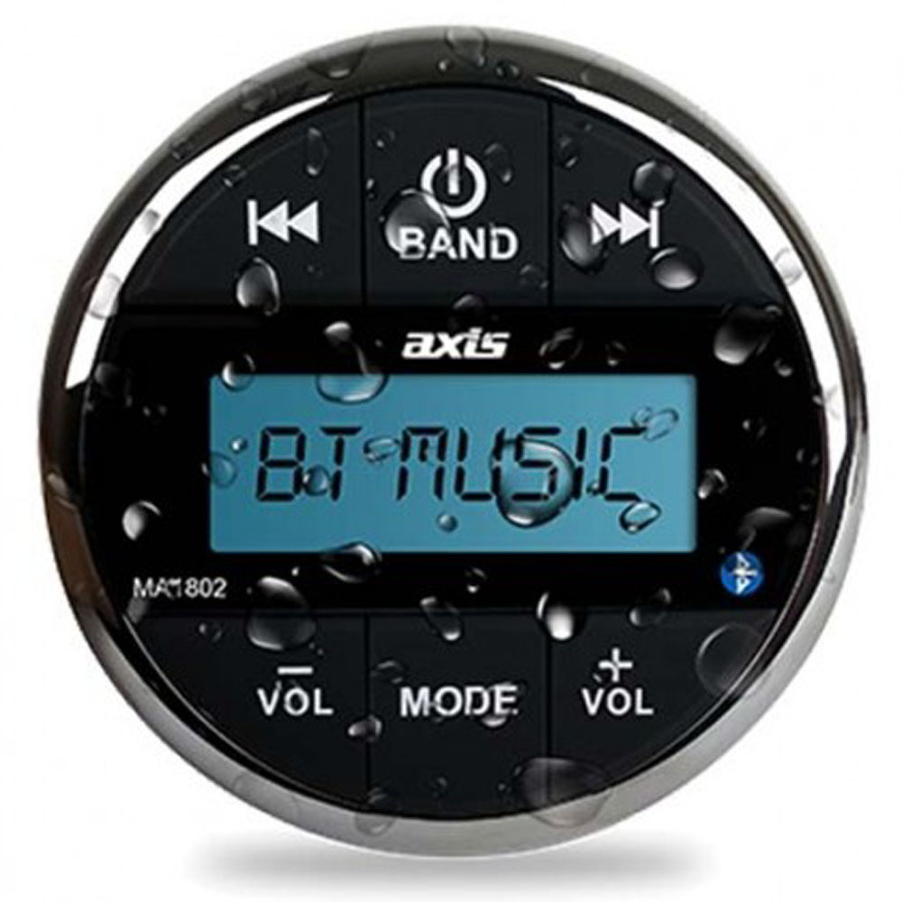 AXIS MA1802 Stereo Marine Waterproof AM/FM Radio Bluetooth Music