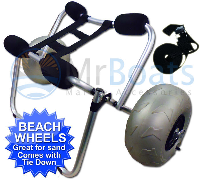 Kayak Cart with Inflatable Beach / Sand Wheels Folding Canoe SUP