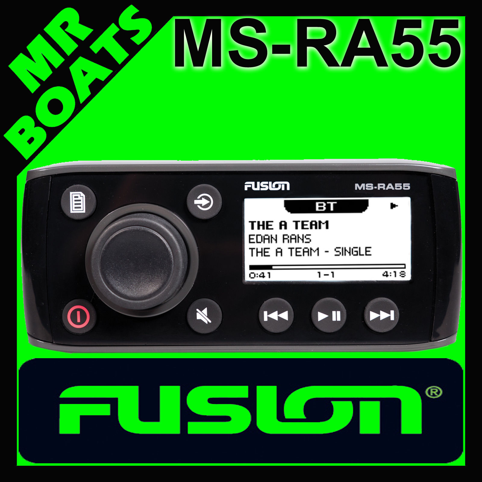 Fusion RA55 Marine Stereo + 2 Speakers + Bluetooth Radio MS