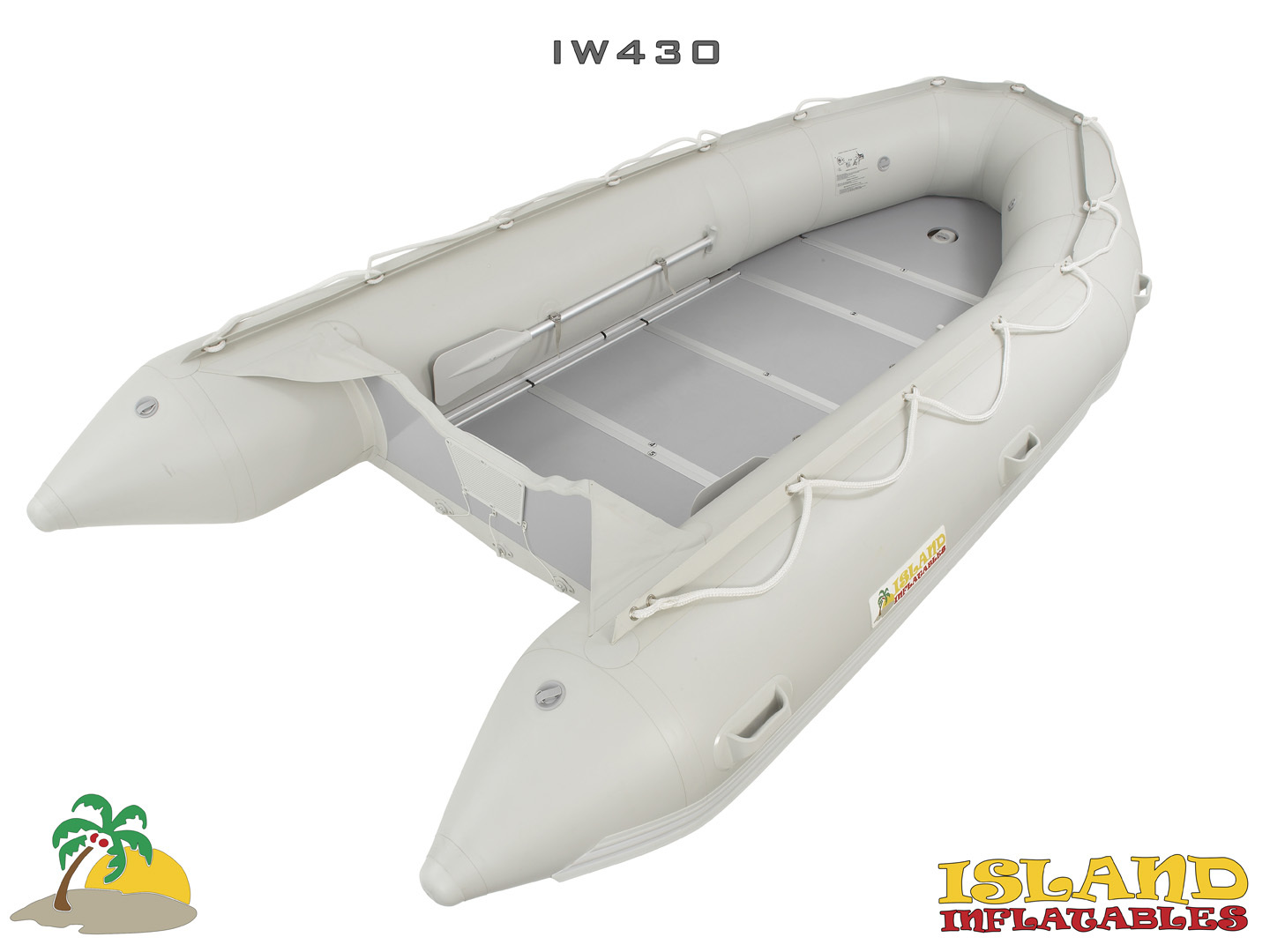 4.3m / 14FT ISLAND INFLATABLE BOAT - WOOD FLOOR - Australian