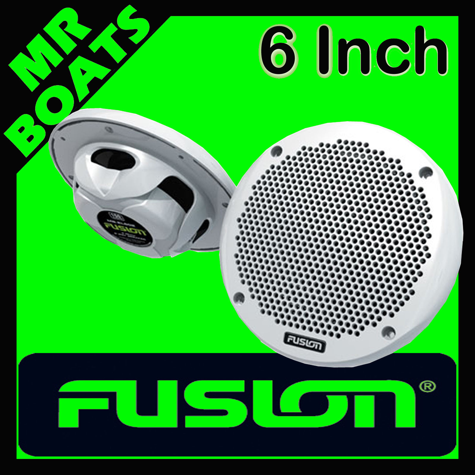 Fusion RA55 Marine Stereo + 2 Speakers + Bluetooth Radio MS