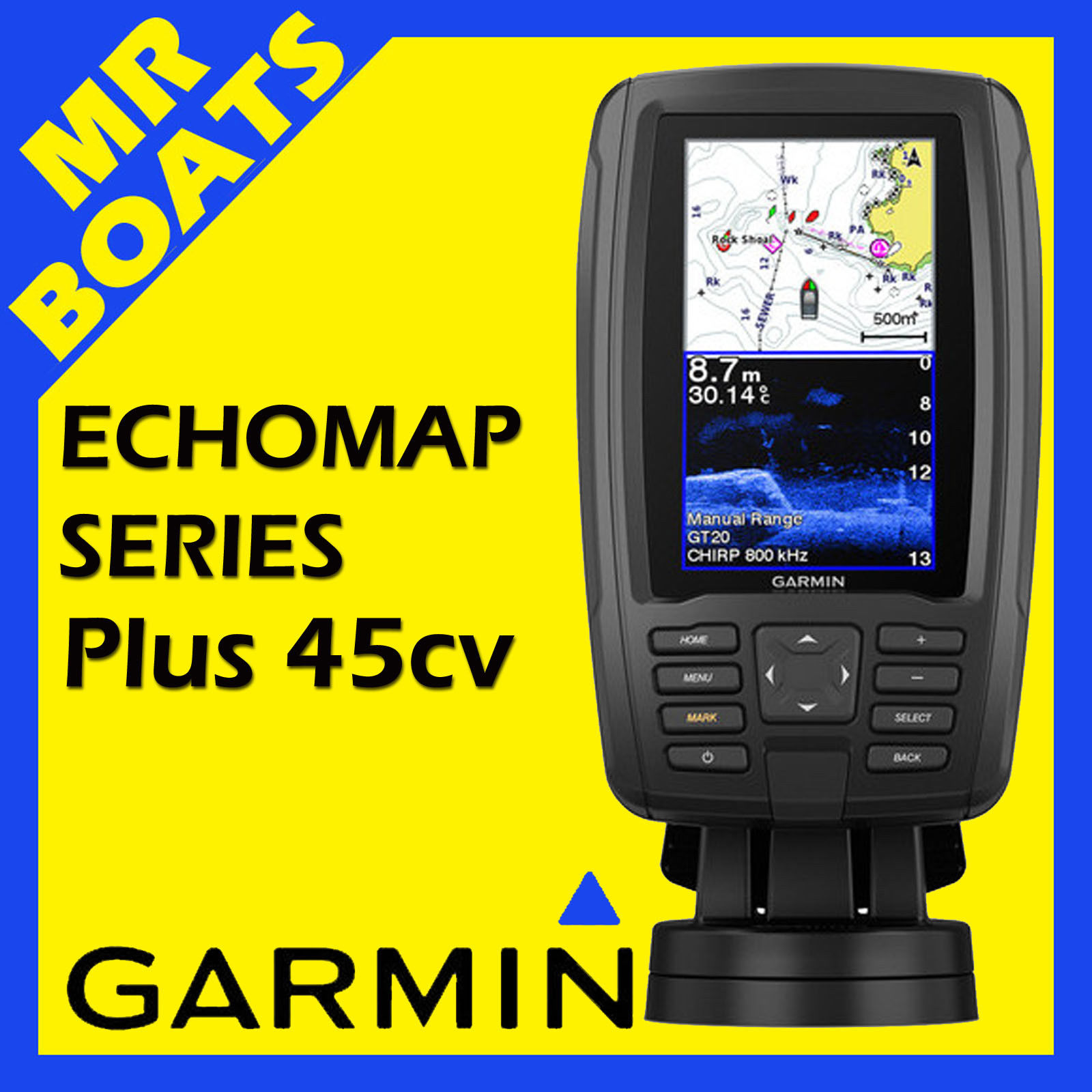 Garmin Echomap Plus 45cv Fishfinder / Chartplotter Combo With Maps