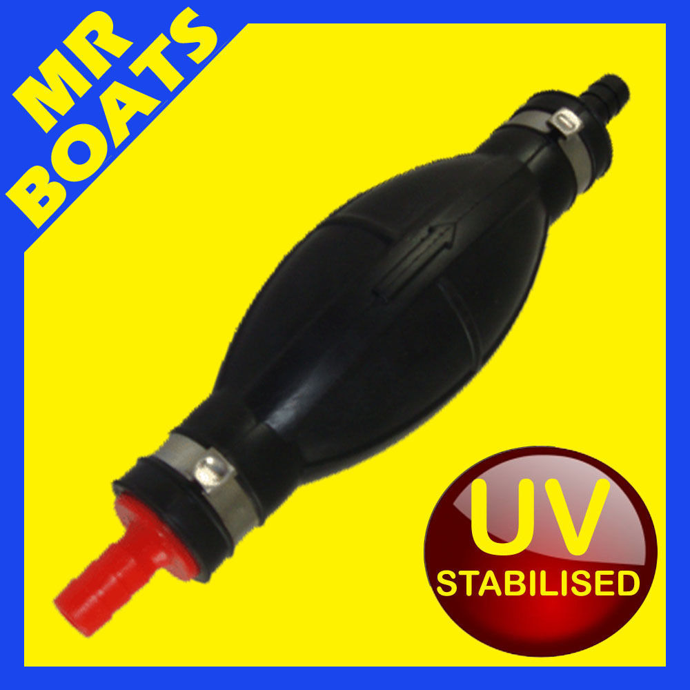 OUTBOARD FUEL LINE PRIMER BULB for 10mm, 3/8 Dia Hose UV Stabilised