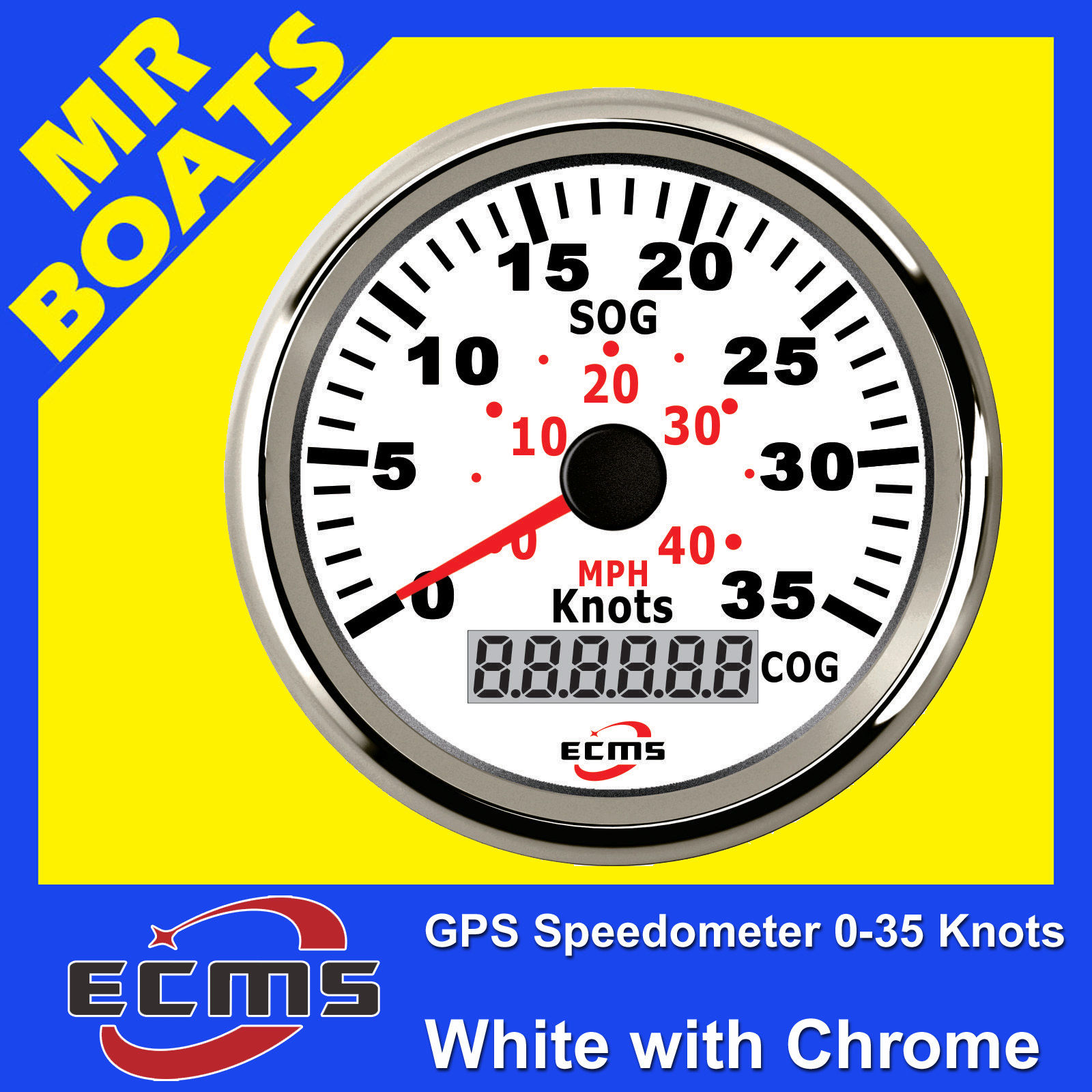 33 Knots To Mph >> Ecms Speedometer Gps Gauge 40 Mph 35 Knots White Chrome 85mm 33 Knots To Mph >> Ecms Speedometer Gps Gauge 40 Mph 35 Knots White Chrome 85mm