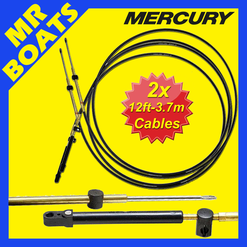 2 x 12FT 3.7m MERCURY MERCRUISER BOAT Throttle Control Cable outboard