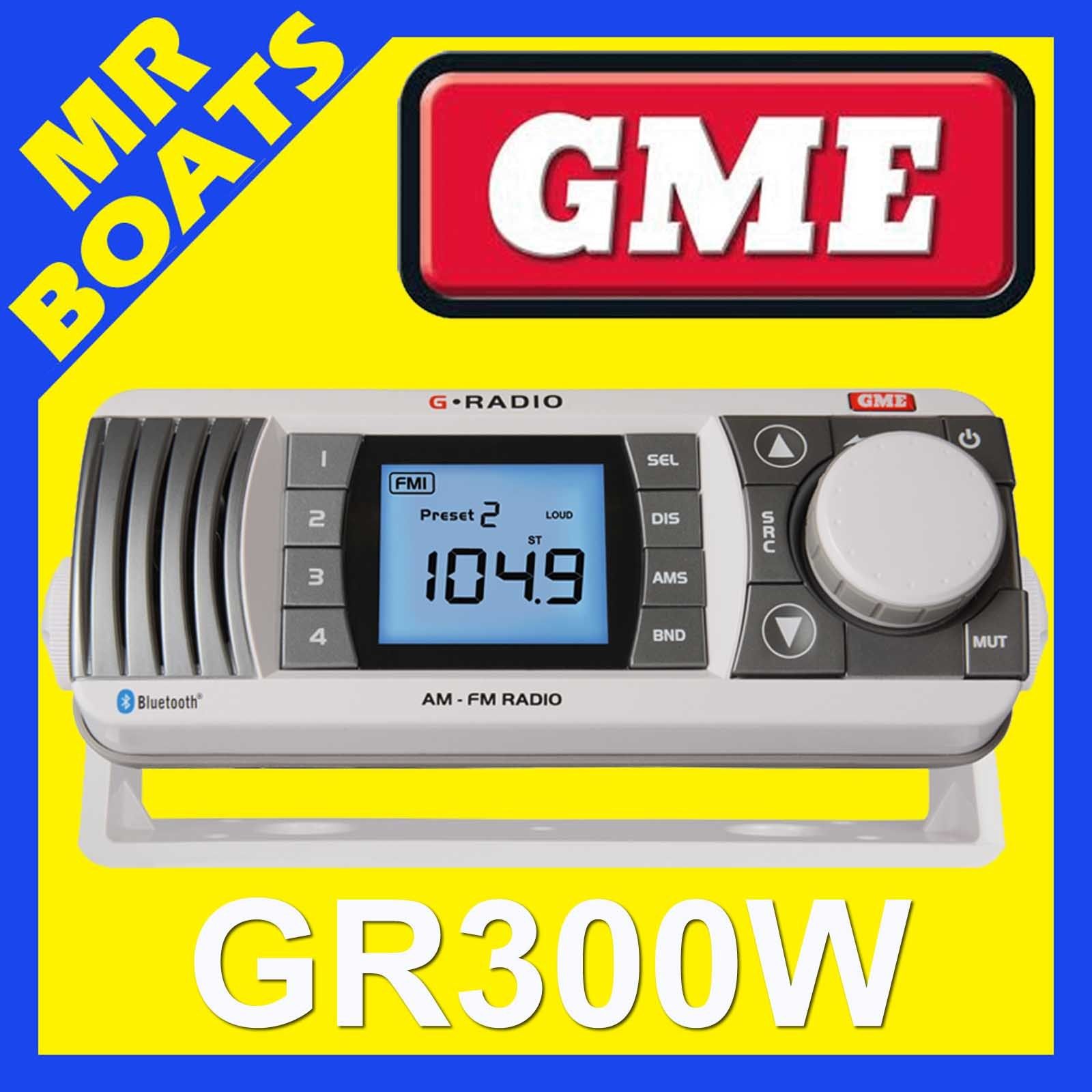 GME GR300 AM FM MARINE RADIO RECEIVER WHITE Bluetooth Boat Stereo FREE POSTAGE eBay