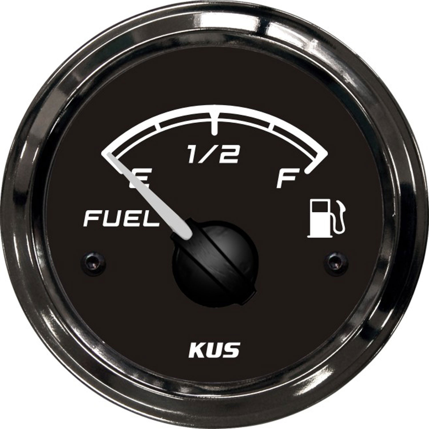 KUS Fuel Gauge Black on Black Dia 2" 52MM Boat Tank Level Meter 240