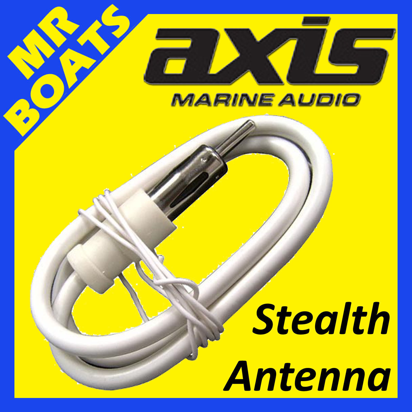 AXIS AM / FM ANTENNA Marine STEALTH Dipole Bulkhead Antenna Waterproof MA1 9321886003444 eBay