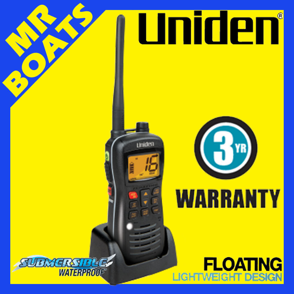 UNIDEN MHS127 HANDHELD VHF MARINE 5 Watts RADIO Waterproof OZ Model