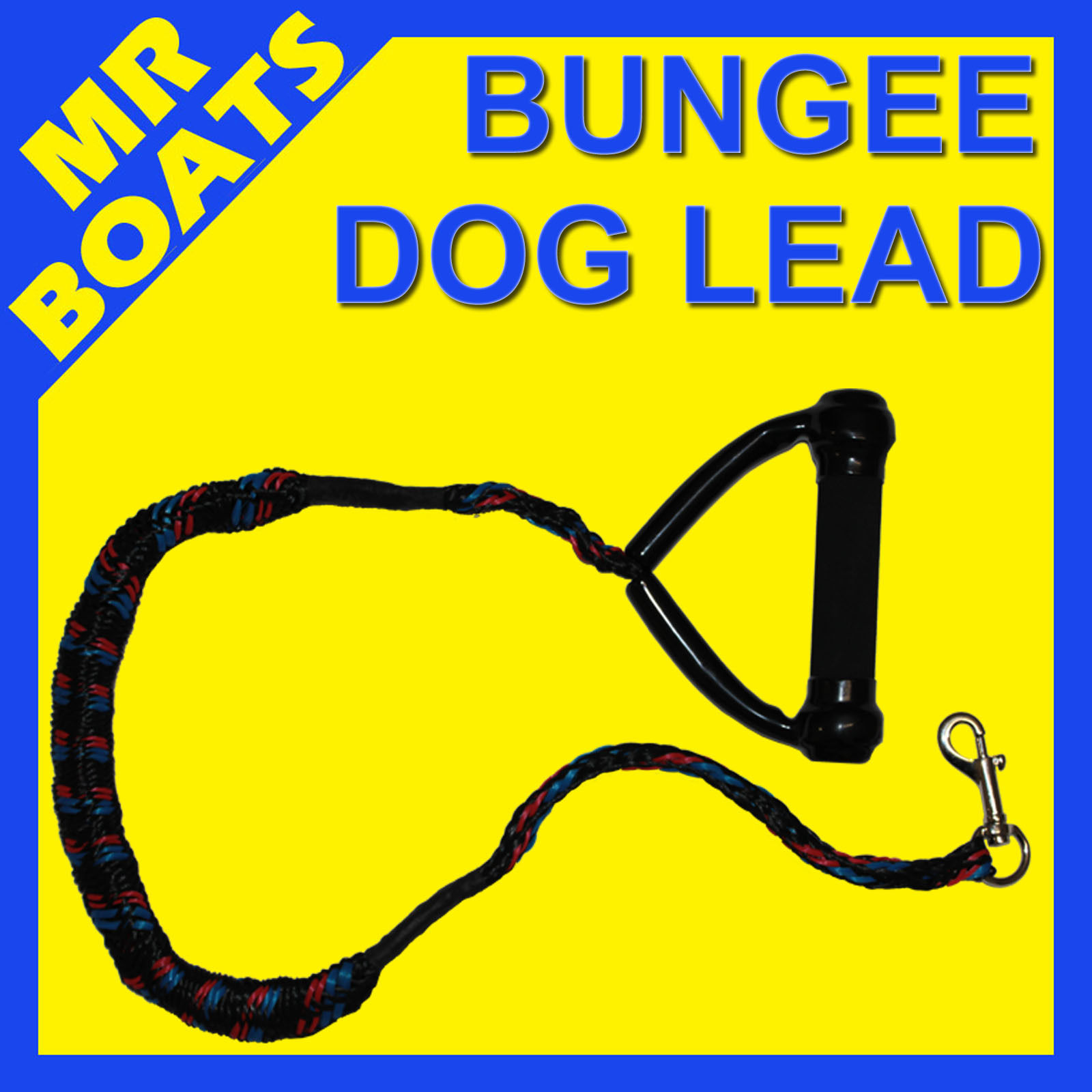  BUNGEE DOG LEAD / LEASH BLACK SOFT GRIP HANDLE EXCELLENT QUALITY