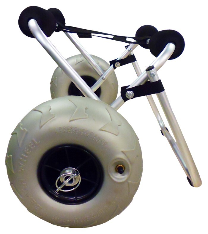 kayak cart with inflatable beach sand wheels folding canoe