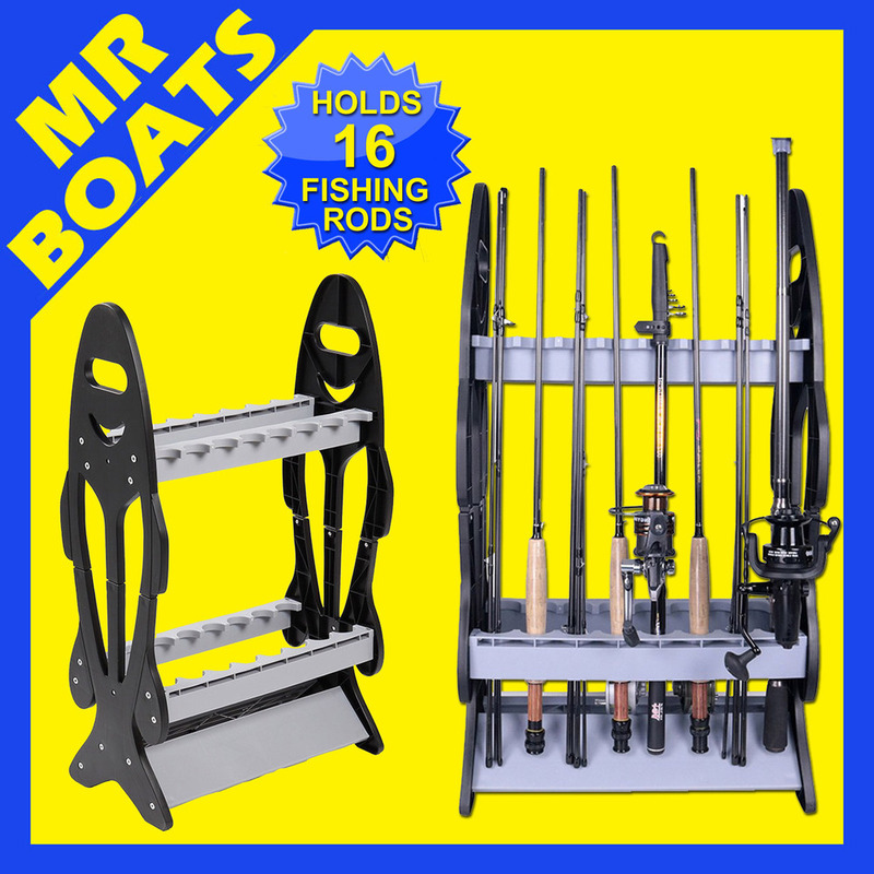 FISHING ROD HOLDER RACK Holds 16 Fish Rods Storage Stand Double Sided FREE POST | eBay FISHING ROD HOLDER RACK Holds 16 Fish Rods Storage Stand Double Sided FREE POST | eBay