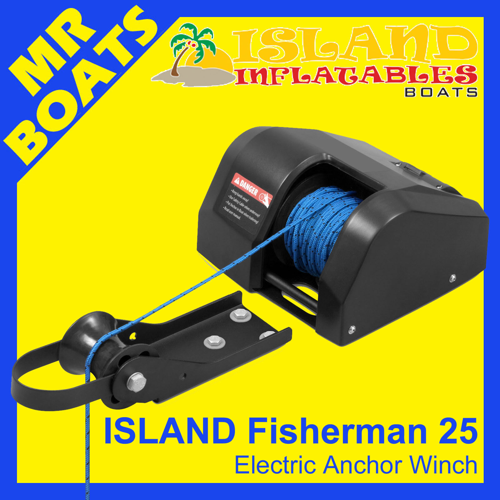 ANCHOR DRUM WINCH ISLAND FISHERMAN Model 25 Boats up to 20ft 6m