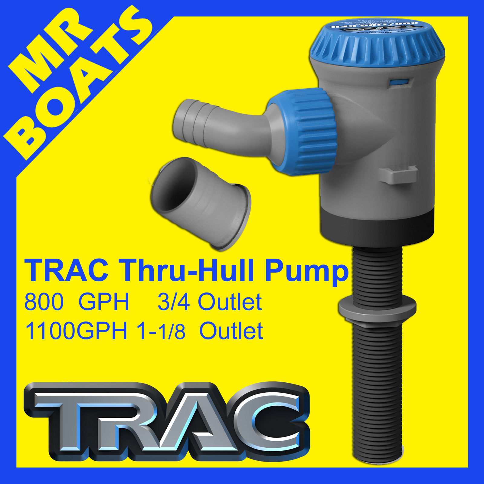 TRAC 800GPH 3/4 1100 GPH 1-1/8 THRU HULL LIVE BAIT AERATOR BILGE PUMP FREE POST | eBay 1 1/8 To 3/4 Bilge Pump Adapter
