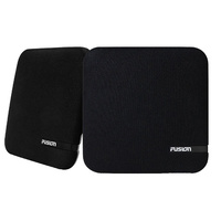 Fusion SM-F65CB Series 6.5-Inch Shallow Mount Square Speakers Black Cloth Grill 100W Part #: 010-02263-11 image
