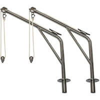 Heavy Duty Stainless Steel Swivelling Davits for Inflatable boats - Pair (160kg Rated ) image