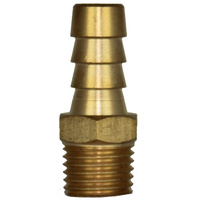  3/8" Brass Fuel Barb - 1/4" NPT Threads Suits Outboard Stern Drives Fuel Tanks image