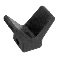 4" 100mm V - Roller - Black Rubber - For winch posts on Boat Jetski Trailers VEE image