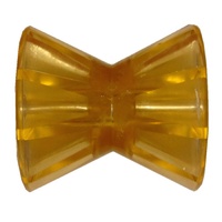 4" 100mm Winch Post Boat Trailer Roller Polyurethane Yellow Bow Roller image