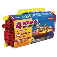 SPORTSSTUFF / AIRHEAD up to 4 Person 60ft SKI TUBE ROPE with Rope Caddy Towable Tow rope 57-1532 image
