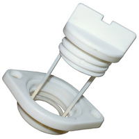 Large Boat Bung Base - White - Complete Coarse Thread Boat Bungs Plug image
