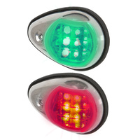 Stainless Steel LED Navigation Lights Port Red / Starboard / Green -SLIMLINE-Profile image