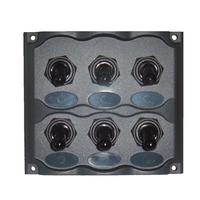 6 Switch Panel Marine Grade Splash Proof UV resistant 12 Volt 6 gang image