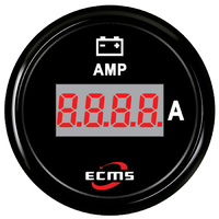 ECMS Digital Ampere Meter -150~150(A) - Black on Black -52MM AMP Gauge 800-00170 image