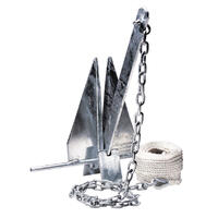 8lb / 4kg - Sand Anchor Kit - 4M Chain, 50M x 6mm Silver Rope & 2 Shackles image