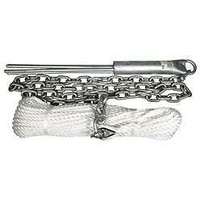 6mm - Reef Anchor Kit - Includes: 2M Gal Chain, 50M x 6mm Silver Rope & 2 Shackles - Boats up to 4 Metres image