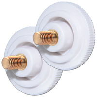 2 X (PAIR) of GME CA007 Gimbal Knob WHITE suits GX300W GR200W GR300BTW GX300W GX600DW GX400W GX700W TX4600 TX4800 Marine Radio image