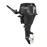 20HP PARSUN OUTBOARD Tiller Control / Short Shaft / EFI 4-Stroke MOTOR With Electric Start & Power Tilt Trim Water Cooled Quiet 2YR WARRANTY image