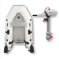 2.3m ISLAND INFLATABLE BOAT + 3HP Parsun JOY 3 ELECTRIC OUTBOARD MOTOR " UNBEATABLE PACKAGE DEAL " 7.6ft Island Air-Deck Boat & Electric Outboard image
