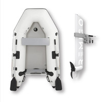 2.3m ISLAND INFLATABLE BOAT + 3HP REMIGO ELECTRIC OUTBOARD " UNBEATABLE PACKAGE DEAL " 7.6ft Island Air-Deck Boat &  Electric Outboard image